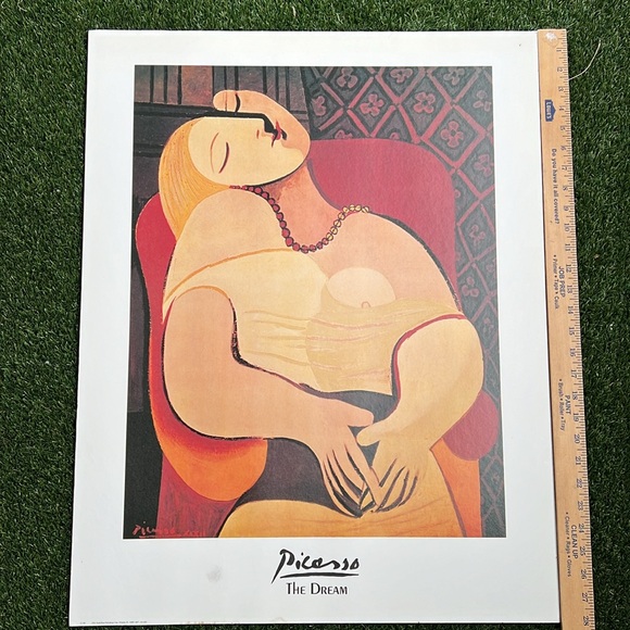 1996 Picasso The Dream Poster 22”X28” - Picture 4 of 7